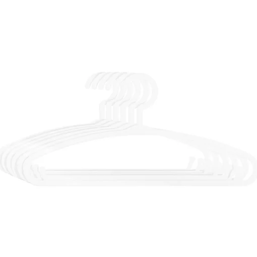 Conjunto de 6 cabides brancos