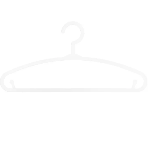 Conjunto de 6 cabides brancos