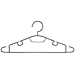 Conjunto de 10 cabides cinza escuro