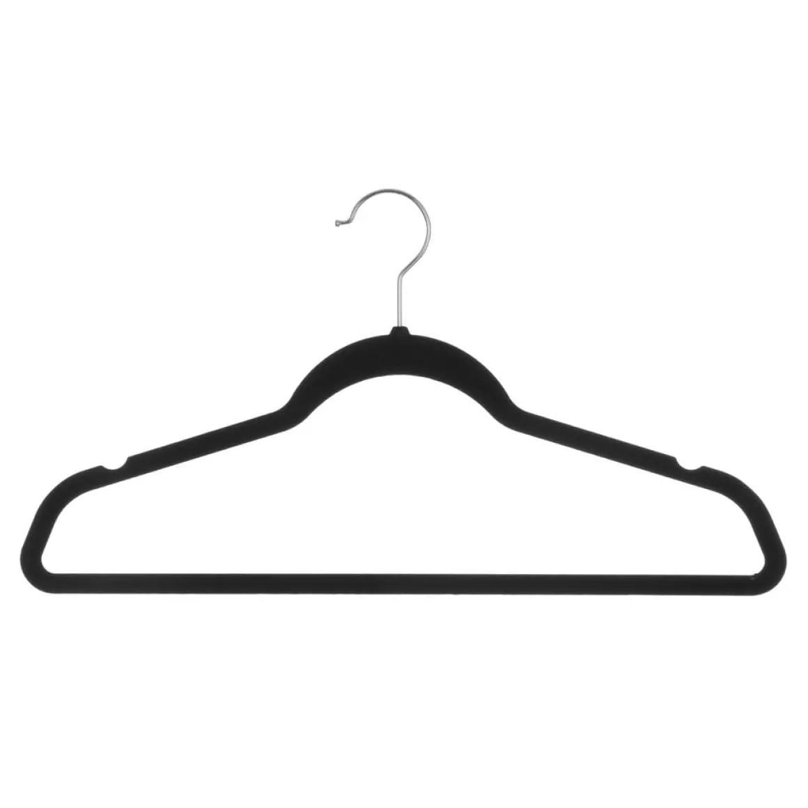 Conjunto de 8 cabides pretos antiderrapante