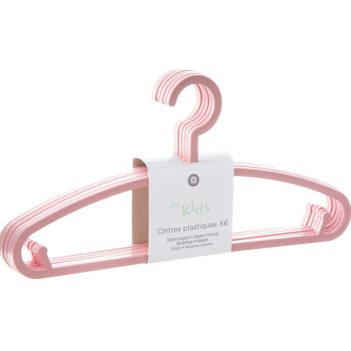 Conjunto de 6 cabides rosa