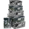 Conjunto de 6 caixas BLACK FLORA