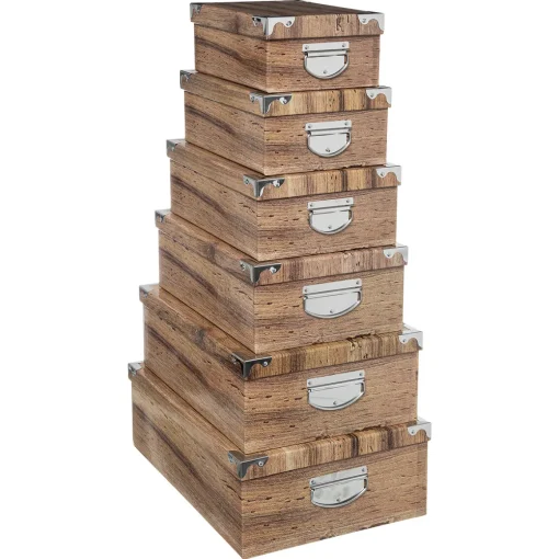 Conjunto de 6 caixas de arrumação SAUVAGE