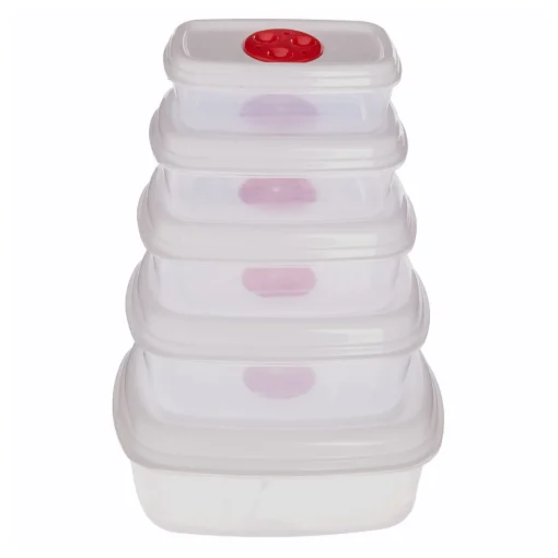 Conjunto de 5 caixas para microondas