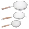 Conjunto de 3 coadores em inox