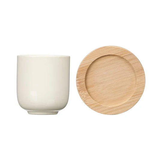 Conjunto De 4 Copos De Café Com Base Em Bambu