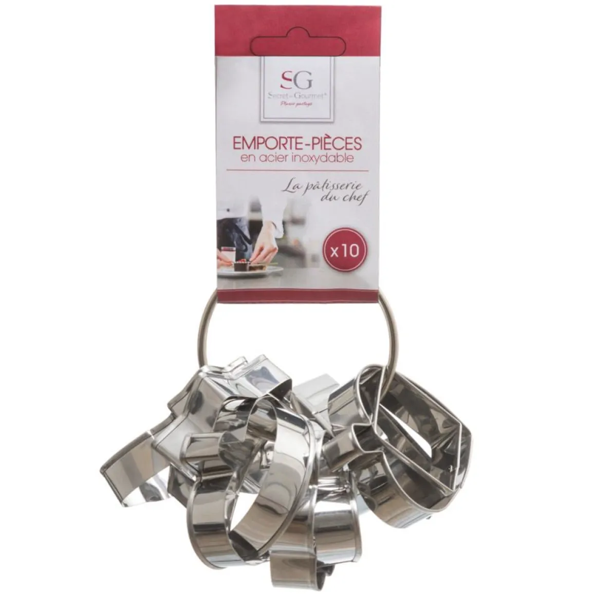 Conjunto de 10 cortadores para bolachas