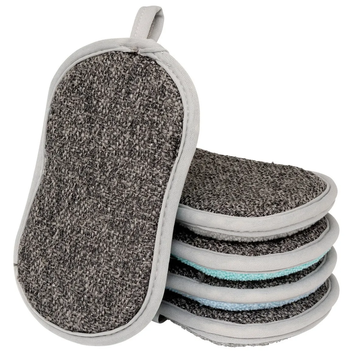 Conjunto de 5 esponjas em microfibra dupla face