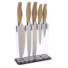 Conjunto de 5 facas cozinha com suporte