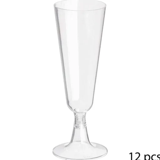 Conjunto de 12 flutes descartáveis