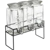 Conjunto de 3 frascos de vidro com torneira 3x1,5l