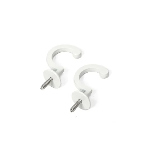 Conjunto de 2 ganchos brancos