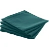 Conjunto de 4 guardanapos CHAMBRAY verde esmeralda em algodão