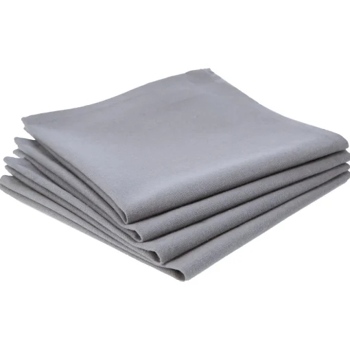 Conjunto de 4 guardanapos cinza claro