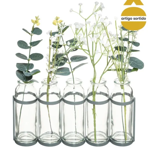 Conjunto de 5 jarras com planta artificial HOUSE