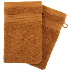 Conjunto de 2 luvas de banho PRAIA castanho
