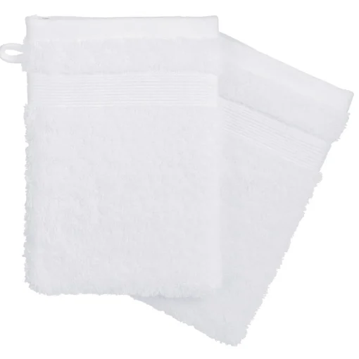 Conjunto de 2 luvas de banho PRAIA branca