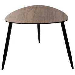 Conjunto de 2 mesas de apoio MILEO castanho escuro