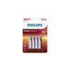 Conjunto de 4 pilhas alcalina Philips power life lr03