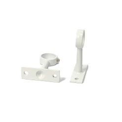 Conjunto de 2 suportes brancos para varão