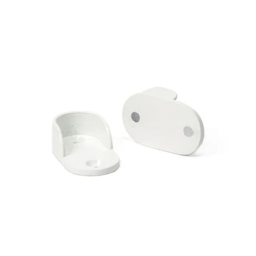 Conjunto de 2 suportes de parede brancos para varão