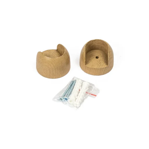 Conjunto de 2 suportes de parede cor madeira