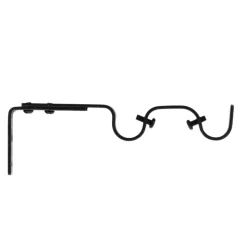 Conjunto de 2 suportes duplos preto para calha extensíveis