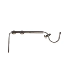 Conjunto de 2 suportes para calha prateados extensíveis