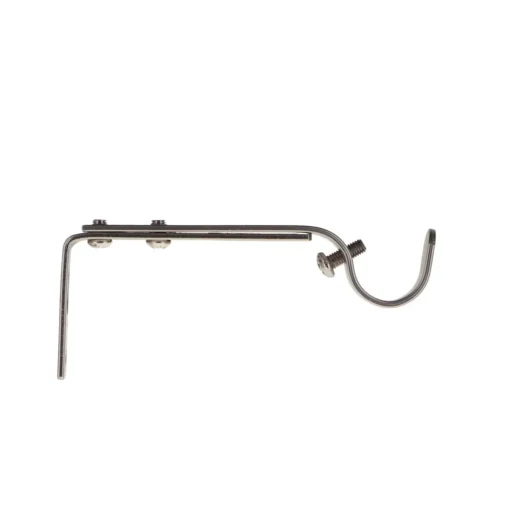 Conjunto de 2 suportes para calha prateados extensíveis