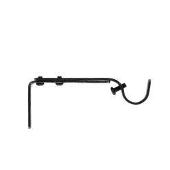 Conjunto de 2 suportes para calha preto extensíveis
