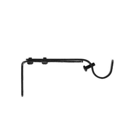 Conjunto de 2 suportes para calha preto extensíveis