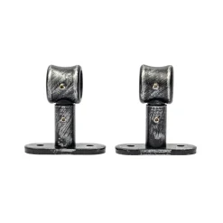 Conjunto de 2 suportes simples preto e prateado d20