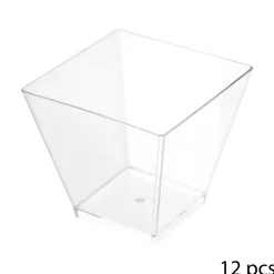 Conjunto de 12 taças quadradas