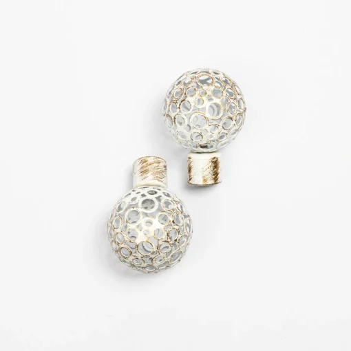 Conjunto de 2 terminais BOULE branco/ouro