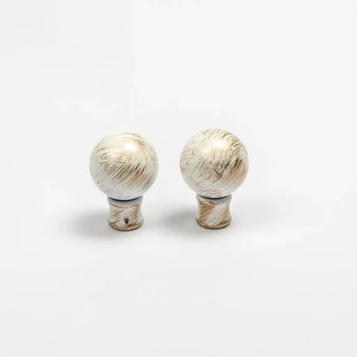 Conjunto de 2 terminais BOULE branco/ouro