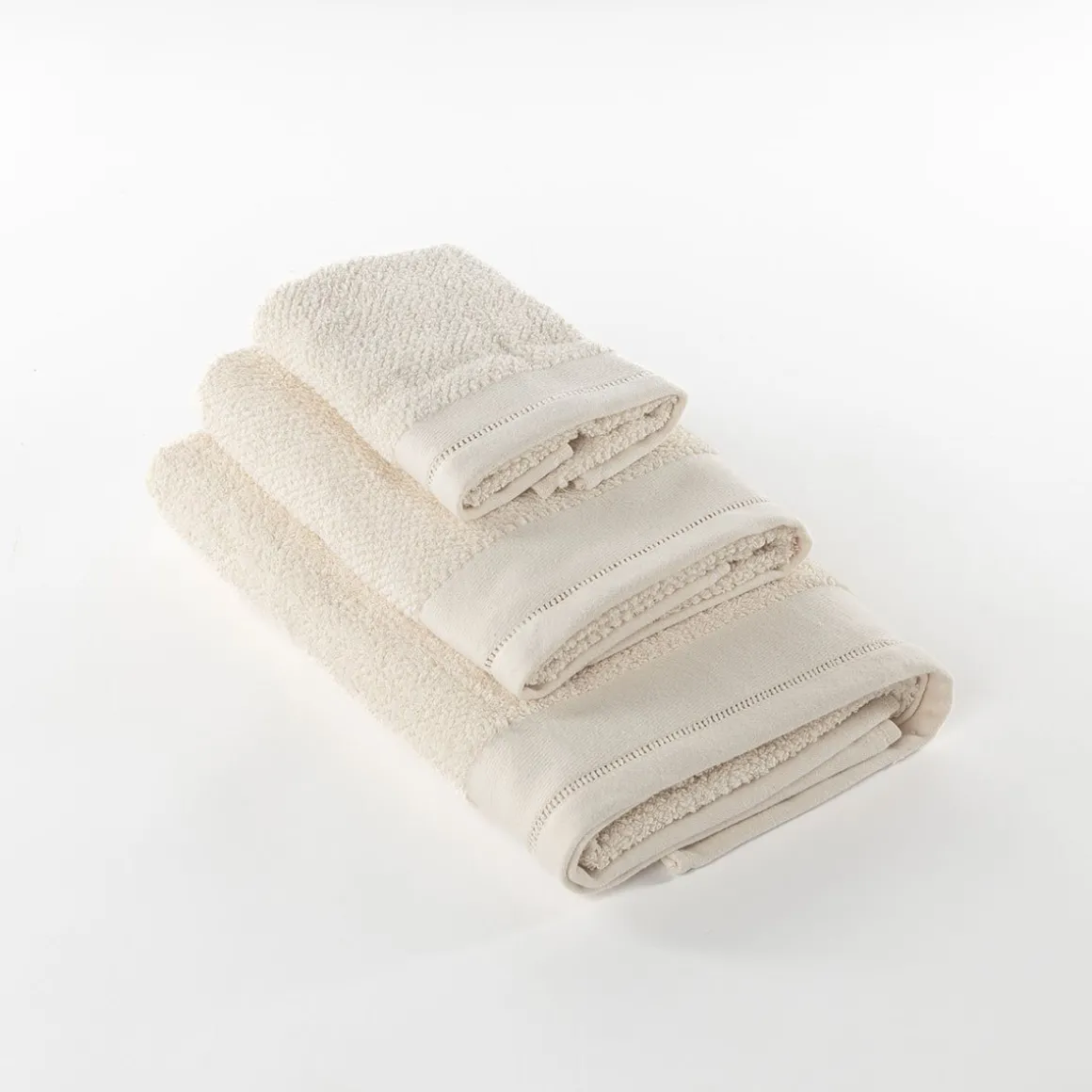 Conjunto de 3 toalhas de banho ROME natural