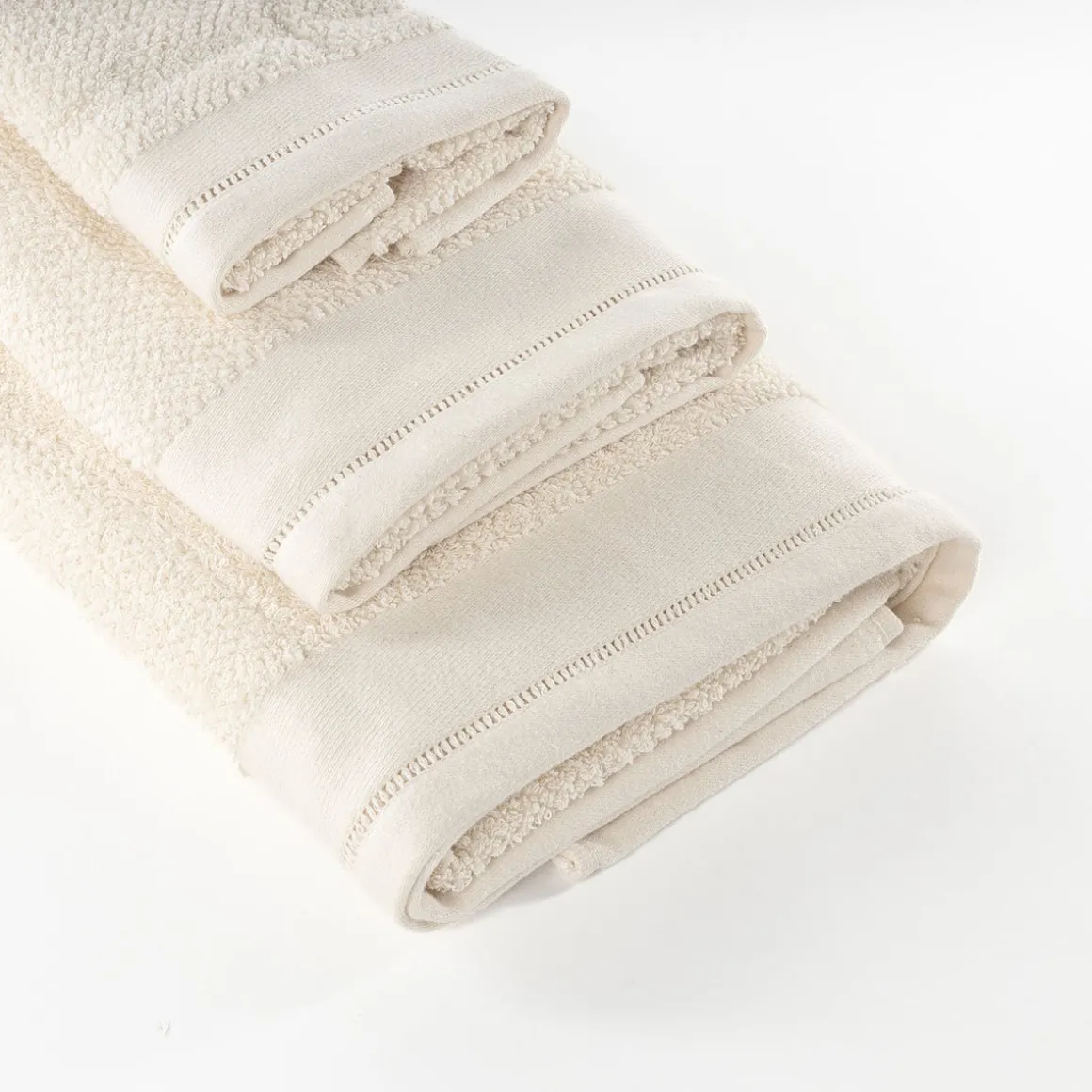 Conjunto de 3 toalhas de banho ROME natural