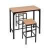 Conjunto de bar NATTES mesa e 2 bancos preto