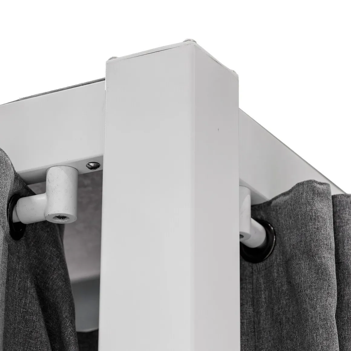 Conjunto de cortina e trlho para pérgola ZLYA cinza escuro 2,18m