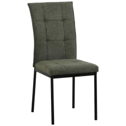 Conjunto de duas cadeiras ARI verde em tecido