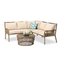 Conjunto de jardim califórnia em rattan