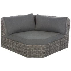 Conjunto de jardim MOORÉA TERRE d'ombre em rattan sintético