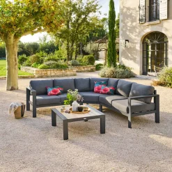 Conjunto de jardim ângulo ÉVASION cinza escuro