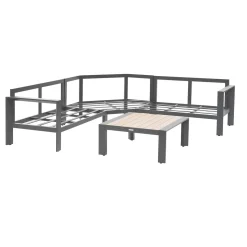 Conjunto de jardim ângulo ÉVASION cinza escuro
