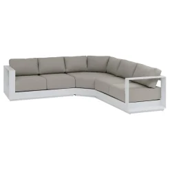 Conjunto de jardim ângulo ALLURE branco 5 lugares