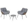 Conjunto de jardim PAOPAO cinza graphite para 2 pessoas
