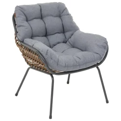 Conjunto de jardim PAOPAO cinza graphite para 4 pessoas
