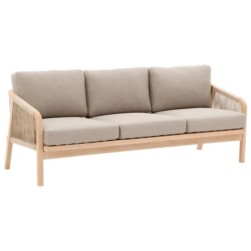 Conjunto de jardim Papouasie taupe em madeira acácia