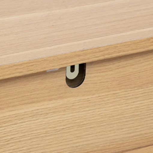 Consola Com 2 Gavetas Em Mdf e Metal Bege Tasso