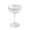 Copo de champanhe TIMELESS com beira dourada